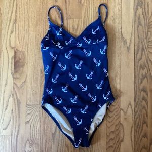 J.Crew Nautical One-Piece Swimsuit